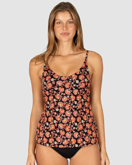 Flamenco Loose Singlet - Black