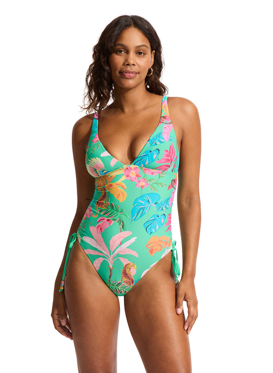 Tropica Drawstring One Piece - Jade