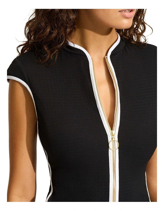 Beach Bound Cap Sleeve Sunvest - Black