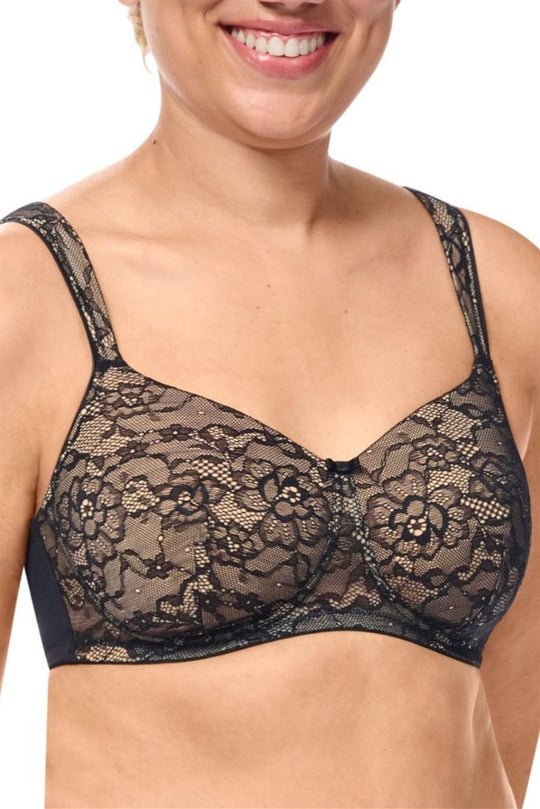 Camilla Soft Padded Bra  - Black/Sand