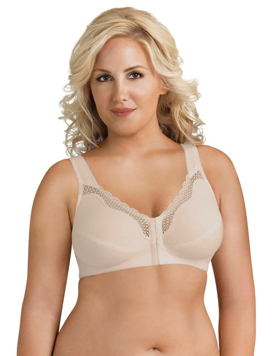 Cotton Front Opening Bra - Damask