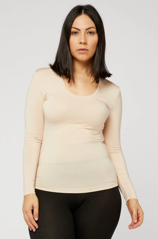 Tani Scoop L/S Top - Nude