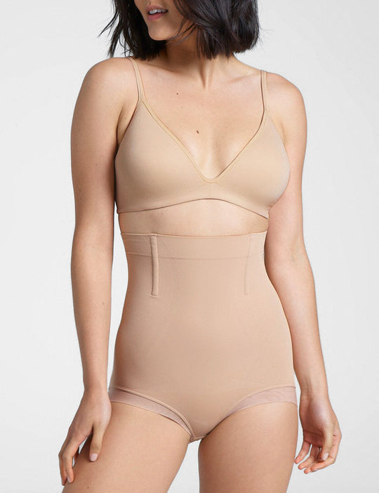 Cinch Hi Waisted  Brief - Rose Beige