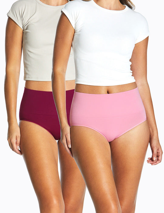 Seamless Smoothies 2 Pack Full Brief - Azalea