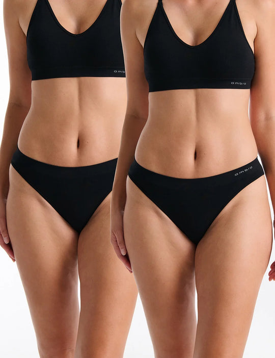 Pure Basics Bikini Brief 2Pk - Black