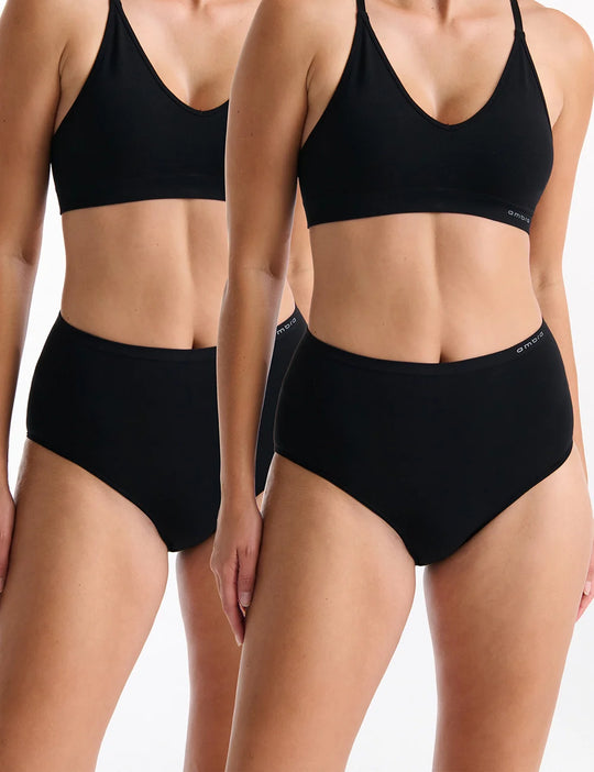 Pure Basics Full Brief 2Pk - Black