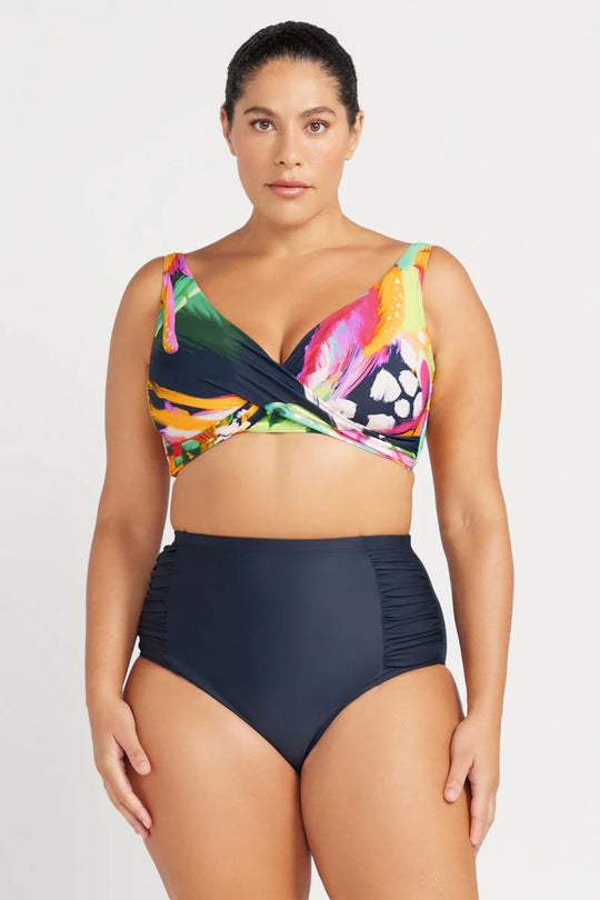 Hues Botticelli High Waist Swim Pant - Navy