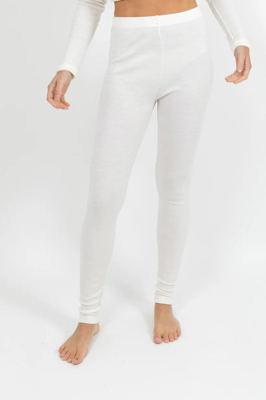 240Gsm Merino Wool Legging - Ivory
