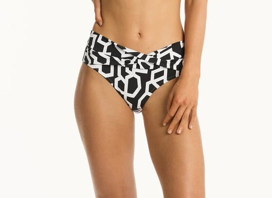 Deco Twist Band Mid Pant - Black