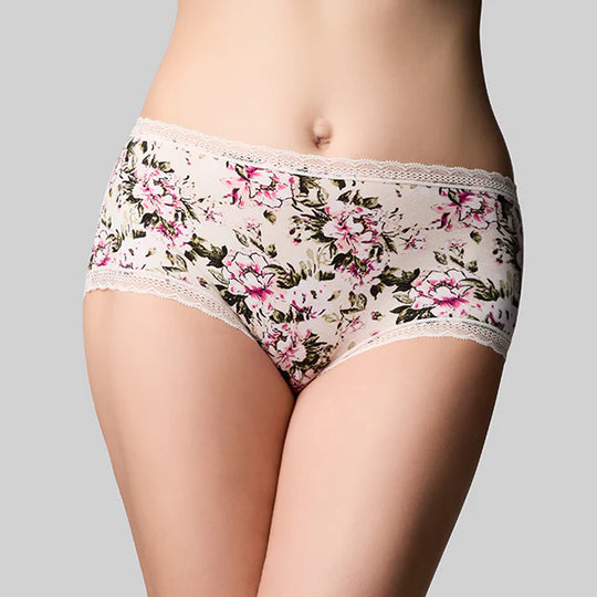 Classic Cotton Boyshort - Heirloom Rose Garden