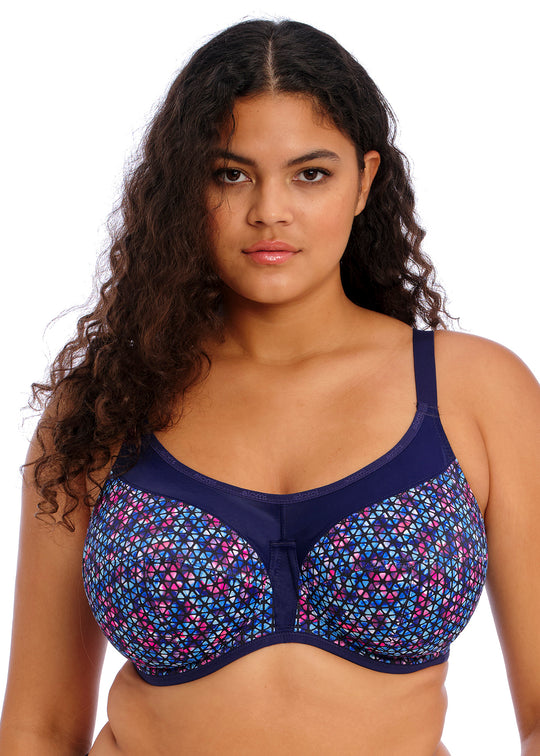 Energise Underwire Sports Bra - Navy Geo