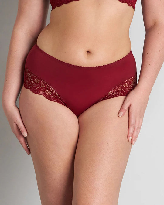 Lace Perfect Midi Brief - Biking Red