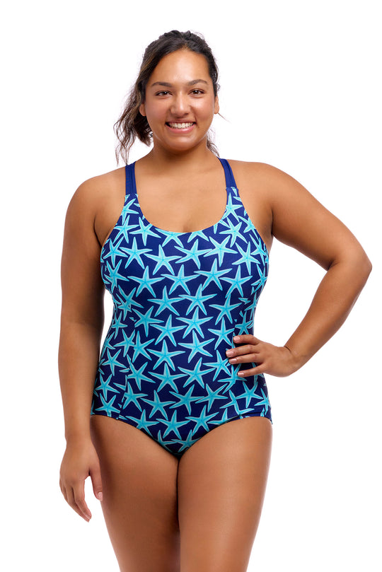 Printed Brace Me Back One Piece - See Stars