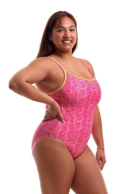 Locked In Lucy Printed One Piece - Sweet Stack