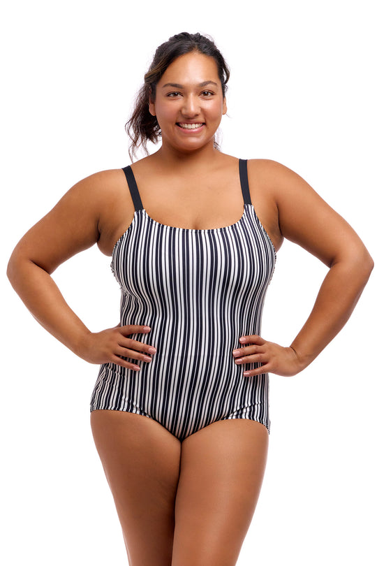 Scoop Neck One Piece Print - Chain Gang