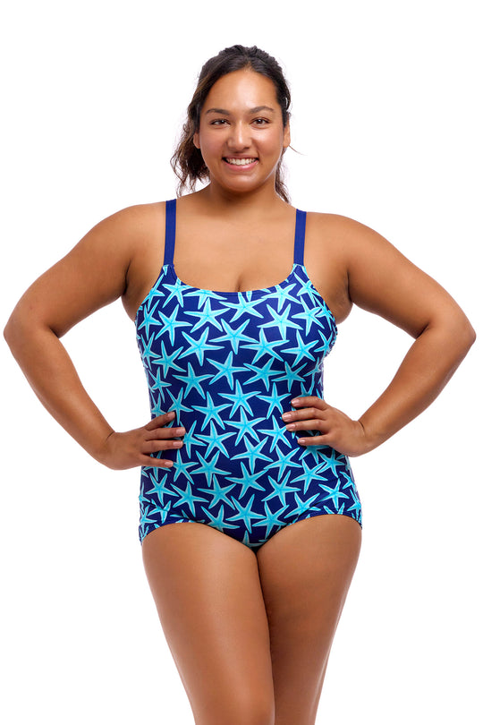 Scoop Neck One Piece Print - See Stars