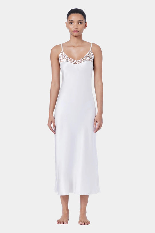 Jean Silk Slip White