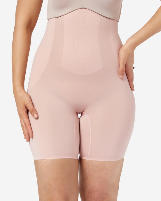 Smooth Hi Waist Short With Control Panels - Blush