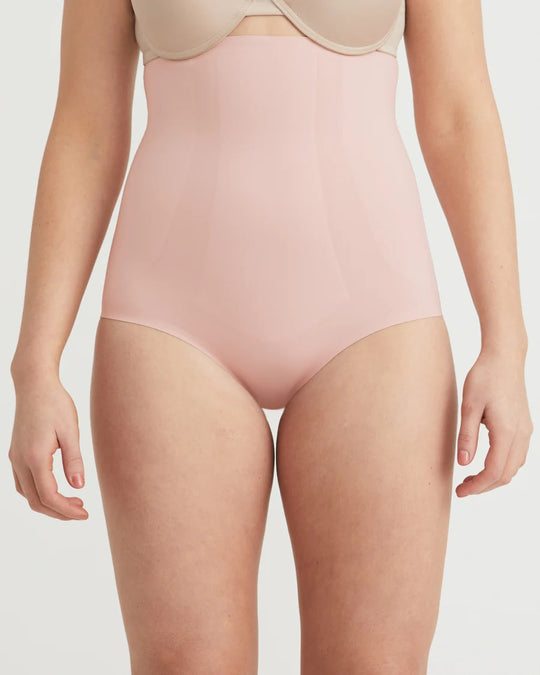 Smooth Hi Waist Brief With Control - Blush