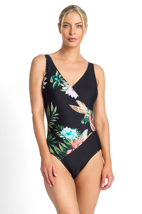 Jantzen Select Surplice One Piece - Black