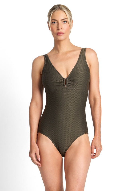 Sky High Buckle One Piece - Army