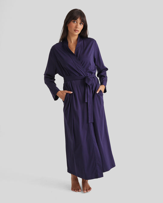 Supima Cotton Robe - Midnight
