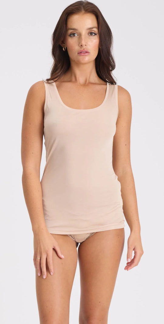 Silk Jersey Tank - Petal