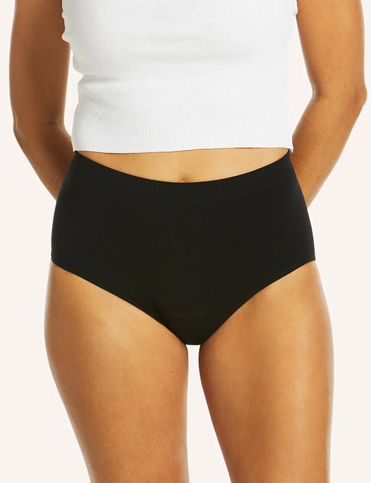 Love Luna Seamfree Period Full Brief - Black