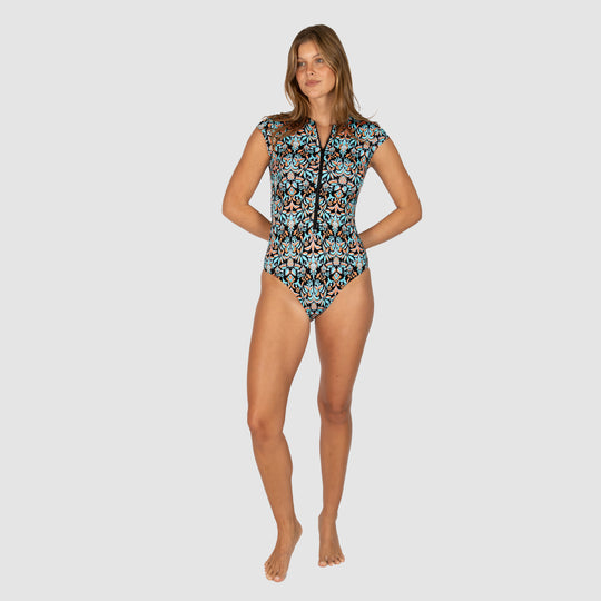 Free Spirit Zip Surfsuit - Black