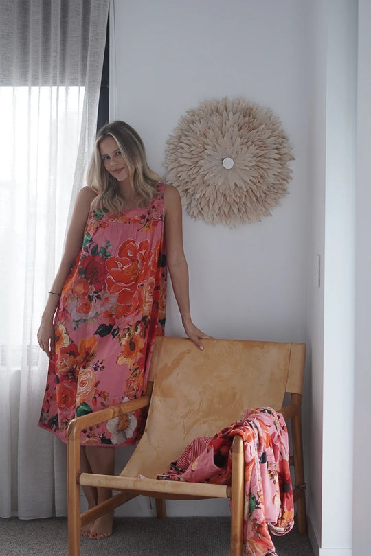 Tuscan Rose Night Dress - Pink