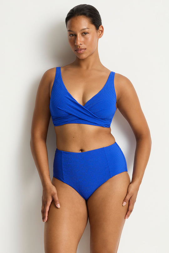 Messina Cross Front Multifit Bra Top - Cobalt