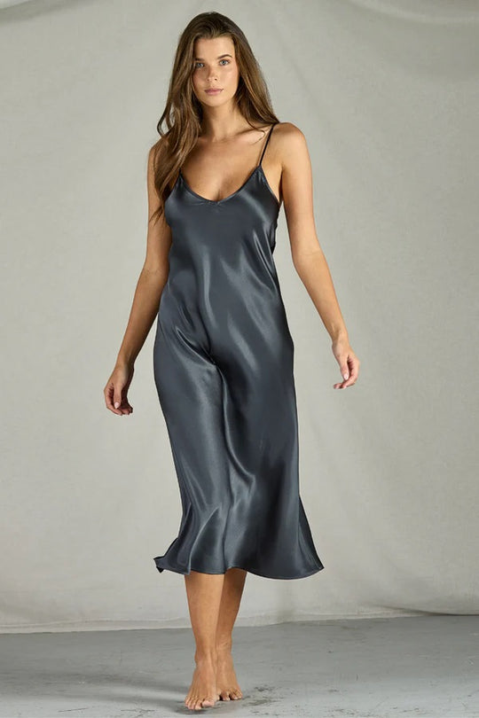 3/4 Length Silk  Chemise - Monument