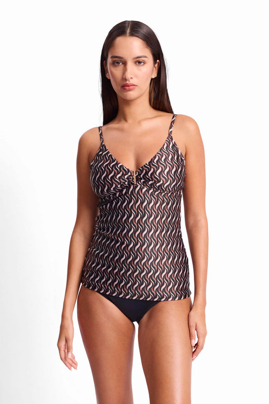 Madrid Multi Bra Singlet - Black
