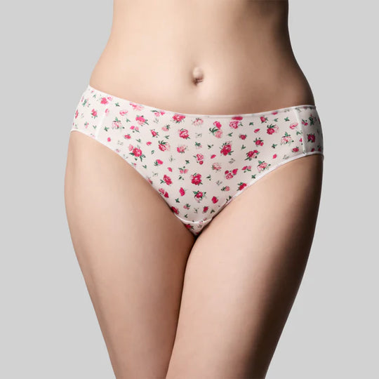 The Knicker Classic Bikini - Rosebud White