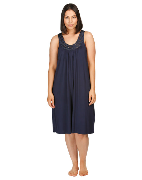 Sleeveless Lace  Nite - Navy