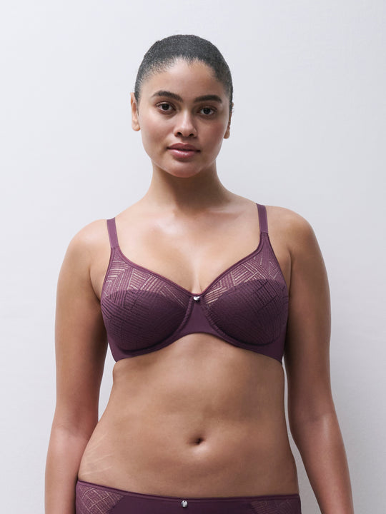 Emma Covering Moulded Bra - Plum