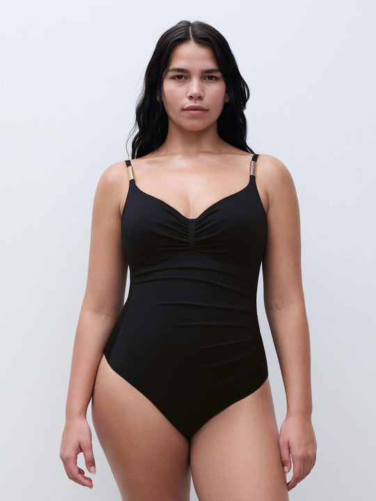 Icon Covering Underwire One Piece - Black
