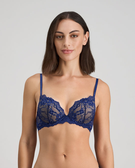 Omb Plunge Super Boost Bra - Medieval Blue