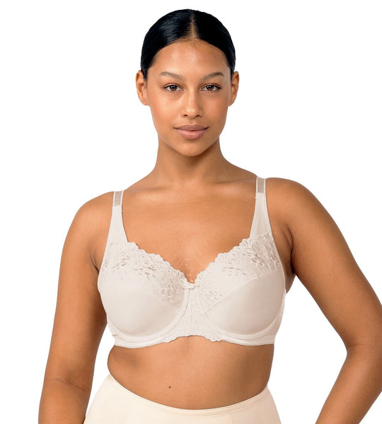 Triumph Embroidered Minimiser Bra - Fawn
