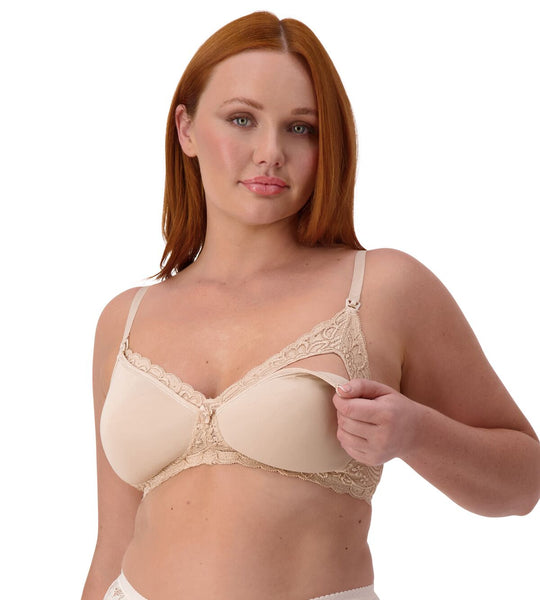 Gorgeous Mama Lace Maternity Bra - Nude