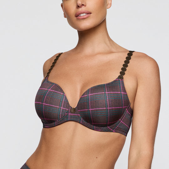 Tom Padded Heartshape Bra - Wenge