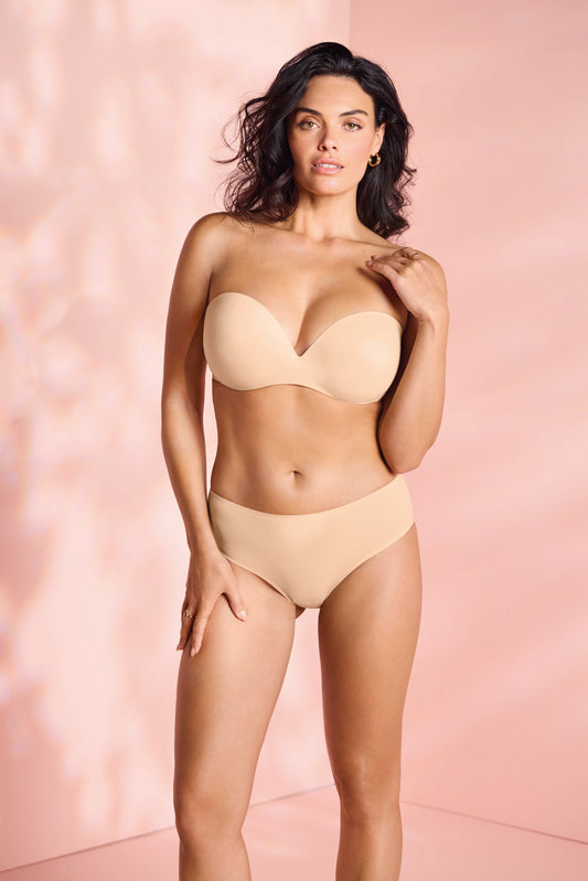 Ines Secret Underwire Moulded Strapless Bra - Rose Dust