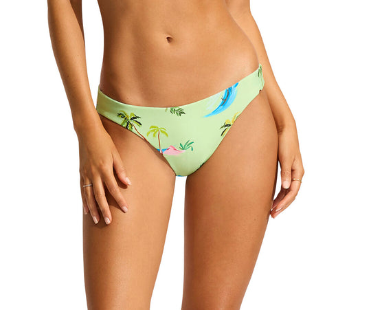 Isla Palm Reversible Hipster Pant - Sage