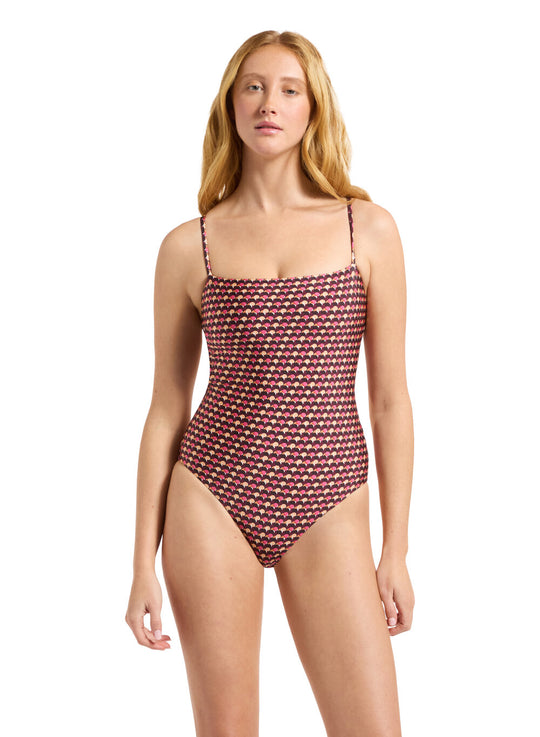 Coco Geo Minimal Tank One Piece - Rose
