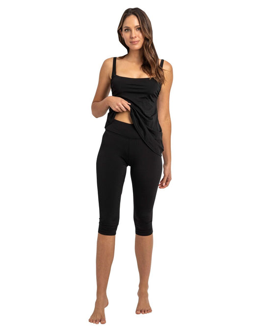 Capri Swim Pant - Black