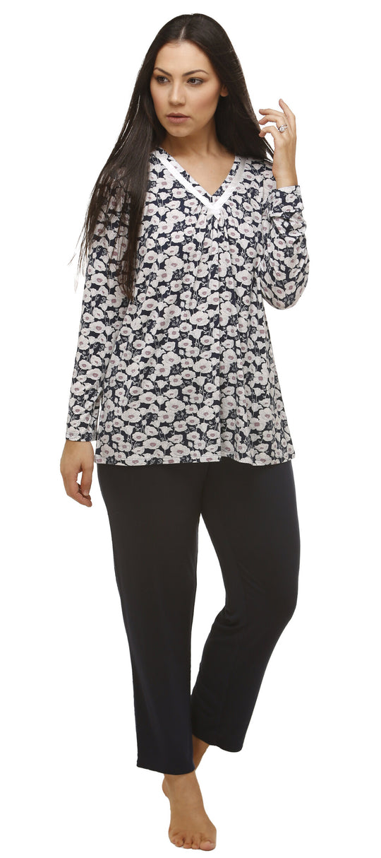 Poppy Pyjama Set - Navy