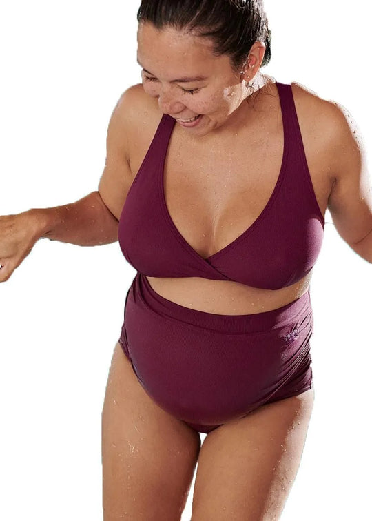Maternity High Waisted - Berry