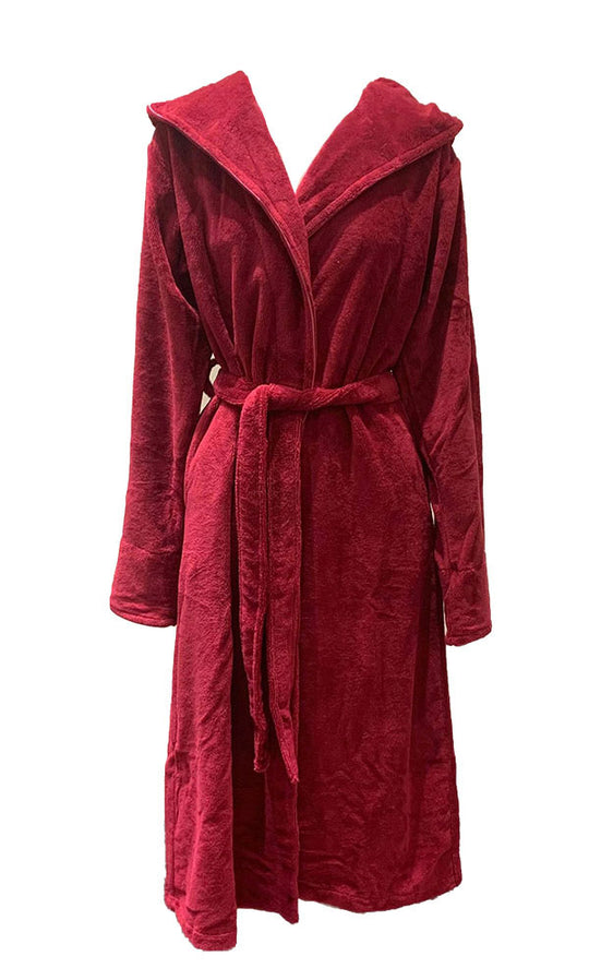 San Simone Wellsoft Robe W/ Shawl Collar - Carmine