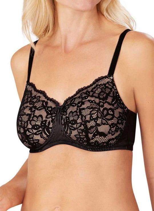 Kyra Soft Padded Bra - Black/Light Nude