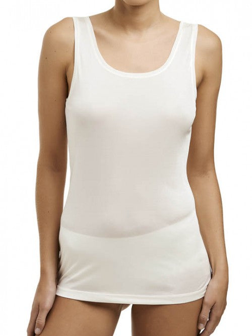 Silk Jersey Tank - Ivory